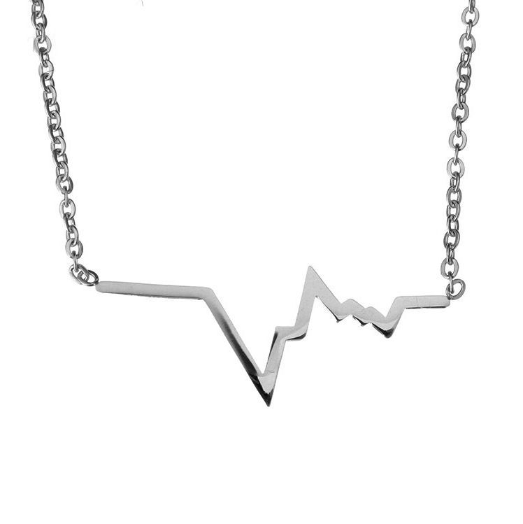 Levně S4U Ocelový náhrdelník HEARTBEAT - OPD0188-ST