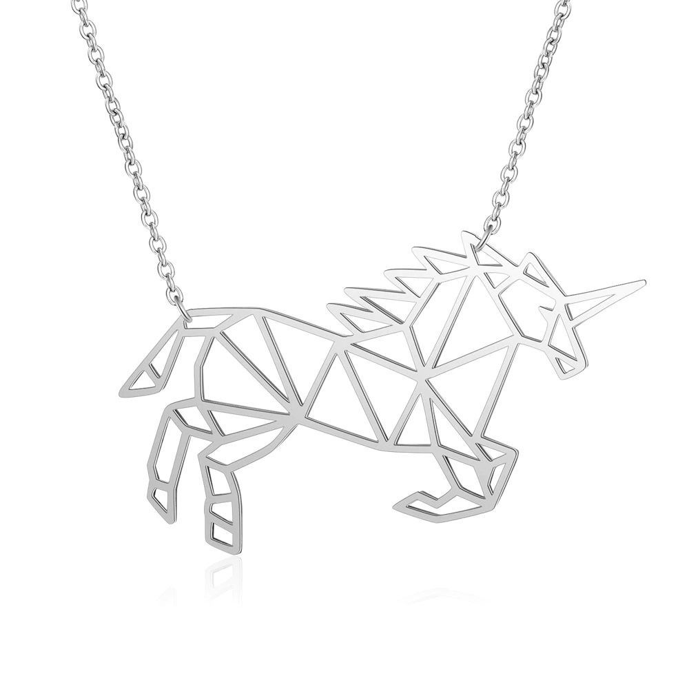 S4U Ocelový náhrdelník jednorožec - OPD0192-ST
