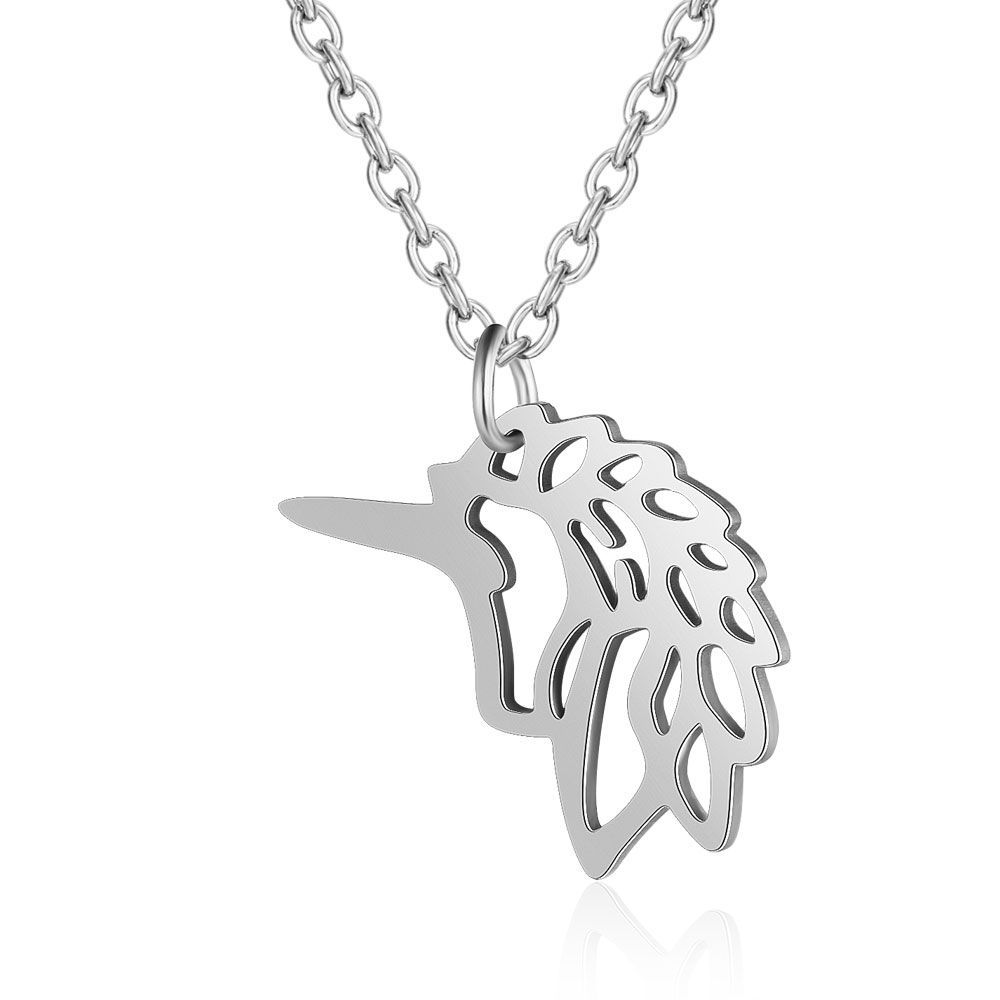 S4U Ocelový náhrdelník jednorožec - OPD0191-ST