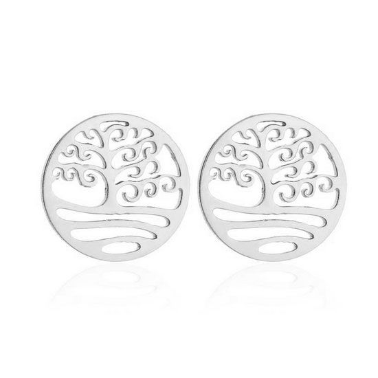 S4U Ocelové náušnice strom života - OPN1702-ST