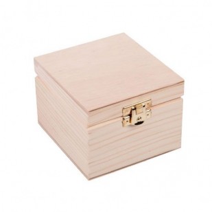 Dřevěná krabička 10 x 10 x 7 cm
