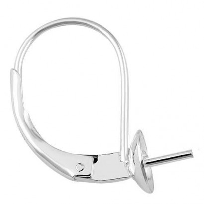 Stříbrné náušnicové zapínání uzavřené - dámský patent Ag 925/1000 - 1 kus