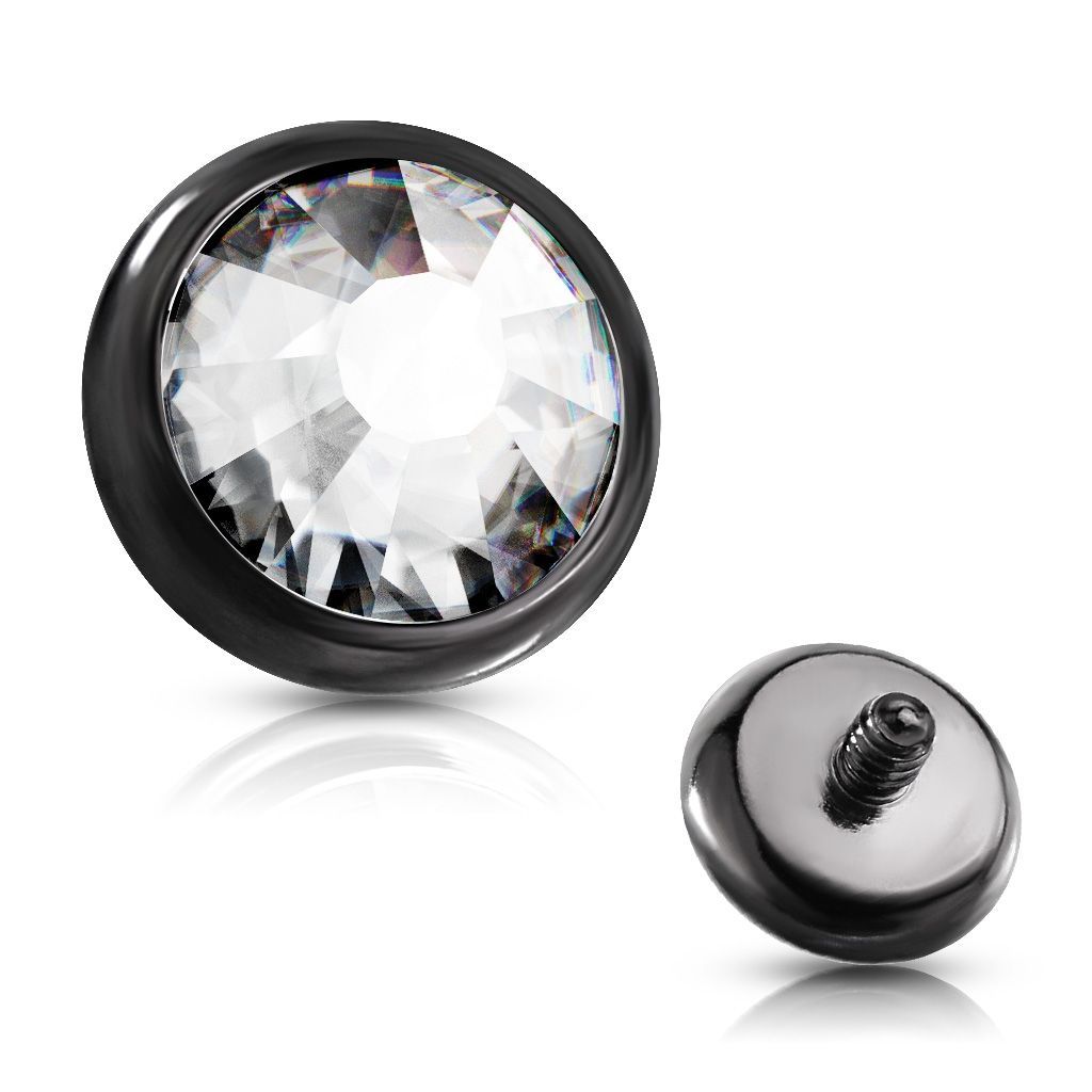 Levně S4U Náhradní kamínek k labretě, průměr 3 mm, čirá barva - ND015-KC