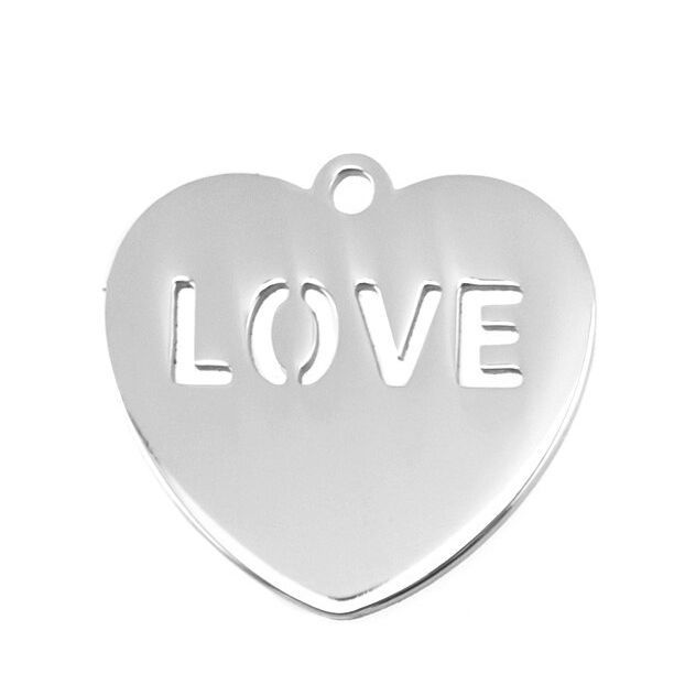 S4U Ocelový přívěsek srdce - DR1291