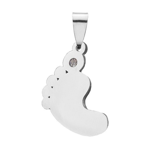 S4U Ocelový přívěsek - stopa se zirkonem - DR1301