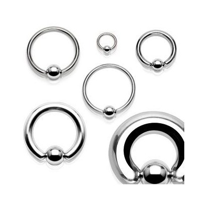 Piercing - kruh s kuličkou (1,6 x 6 mm, 3 mm)