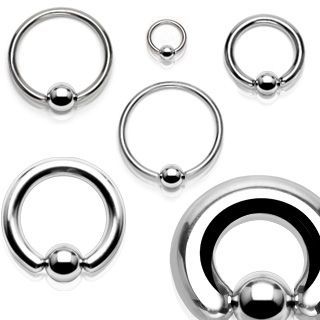 Levně Piercing - kruh s kuličkou (1,6 x 8 mm, 4 mm) - K1015-16084