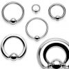 Piercing - kruh s kuličkou (3 x 14 mm, 6 mm)