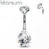 Piercing do pupíku kapka - TITAN (vitrail medium)