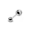 Piercing do jazyka (světle modrá, 1,6 x 16 mm)