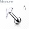 Piercing do brady - labreta TITAN 1,2 x 8 mm, blesk