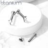 Piercing do brady - labreta TITAN 1,2 x 8 mm, blesk