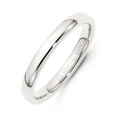 NB101 Stříbrný snubní prsten šíře 3 mm (50)