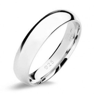 NB101 Stříbrný snubní prsten šíře 5 mm