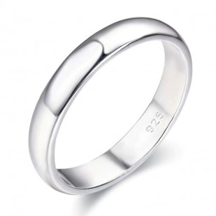 NB101 Stříbrný snubní prsten šíře 4 mm