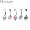Piercing do pupíku - TITAN (duhová)