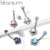 Piercing do pupíku - TITAN (duhová)