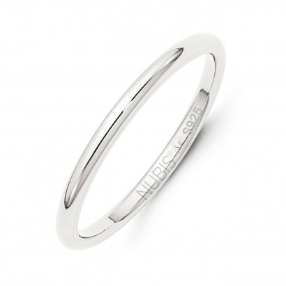 NB101 Stříbrný snubní prsten šíře 2 mm (56)