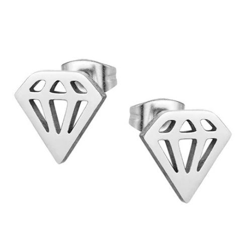 S4U Ocelové náušnice diamanty - OPN1749-ST