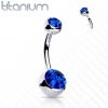 Piercing do pupíku vnitřní závit TITAN, 1,6 x 12 mm (vitrail medium)