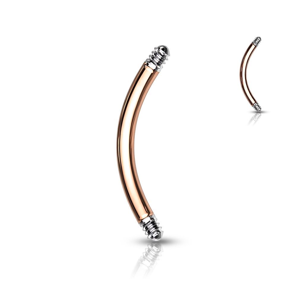 Levně S4U Piercing - zlacená náhradní tyčka zahnutá 1,2 x 8 mm - ND018RD-1208
