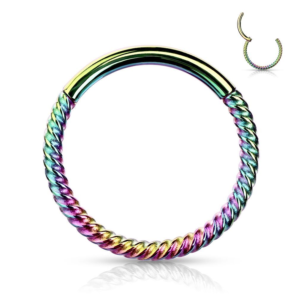 S4U Piercing segment kruh vroubkovaný, 1,0 x 8 mm - K1042W-1008