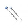 Variabilní piercing do nosu, opál 2,5 mm (bílá)