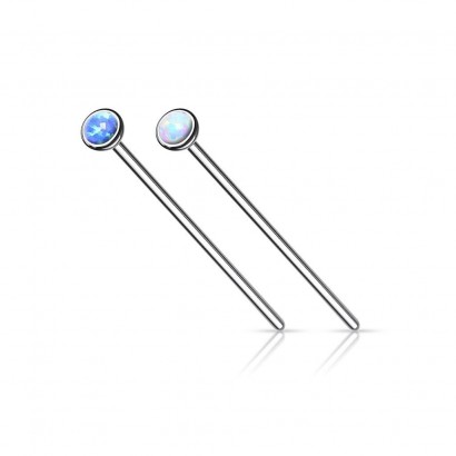 Variabilní piercing do nosu, opál 2,5 mm (bílá)