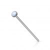 Variabilní piercing do nosu, opál 2,5 mm (bílá)