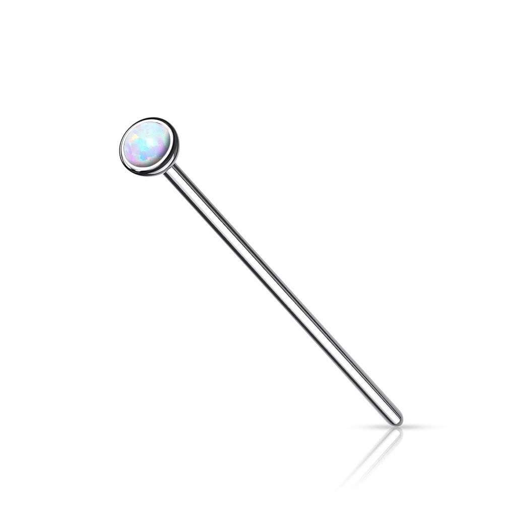 Levně S4U Variabilní piercing do nosu, opál 3 mm (bílá) - N0145-OP17