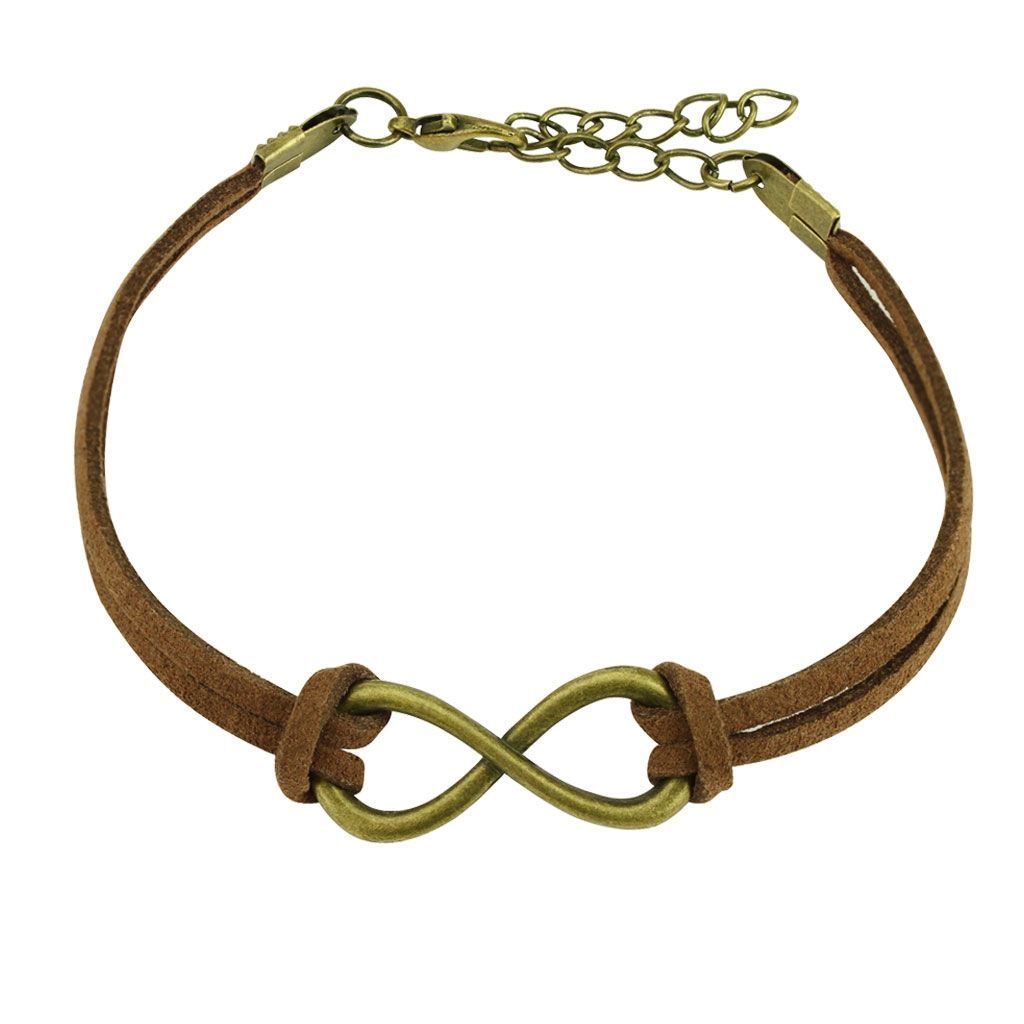 Náramek nekonečno, barva hnědá - NR1132-BRN