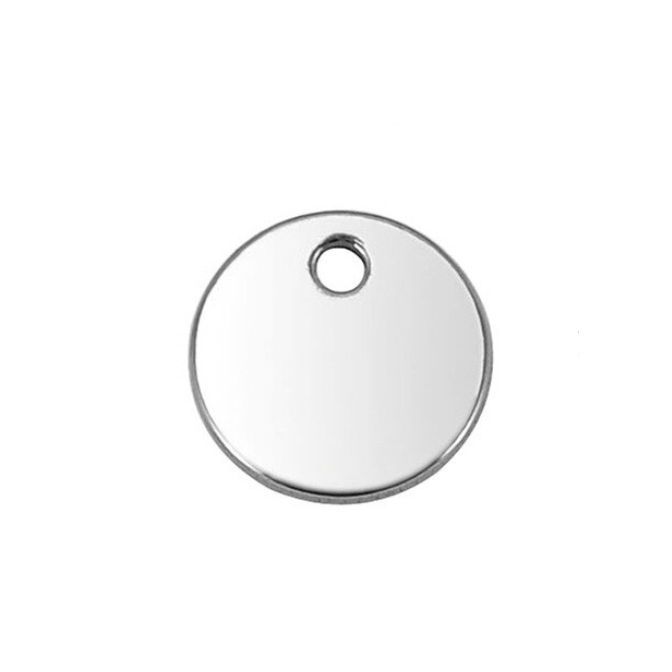 S4U Ocelový přívěsek - mini kolečko 8 mm s otvorem - OK1158-08