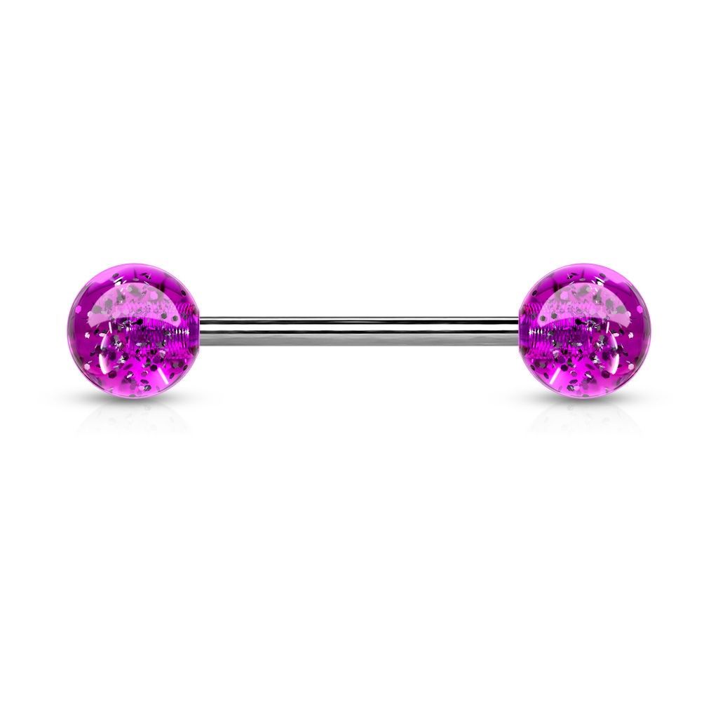 Levně S4U Piercing do jazyka akrylát (fialová) - PJ01148-A