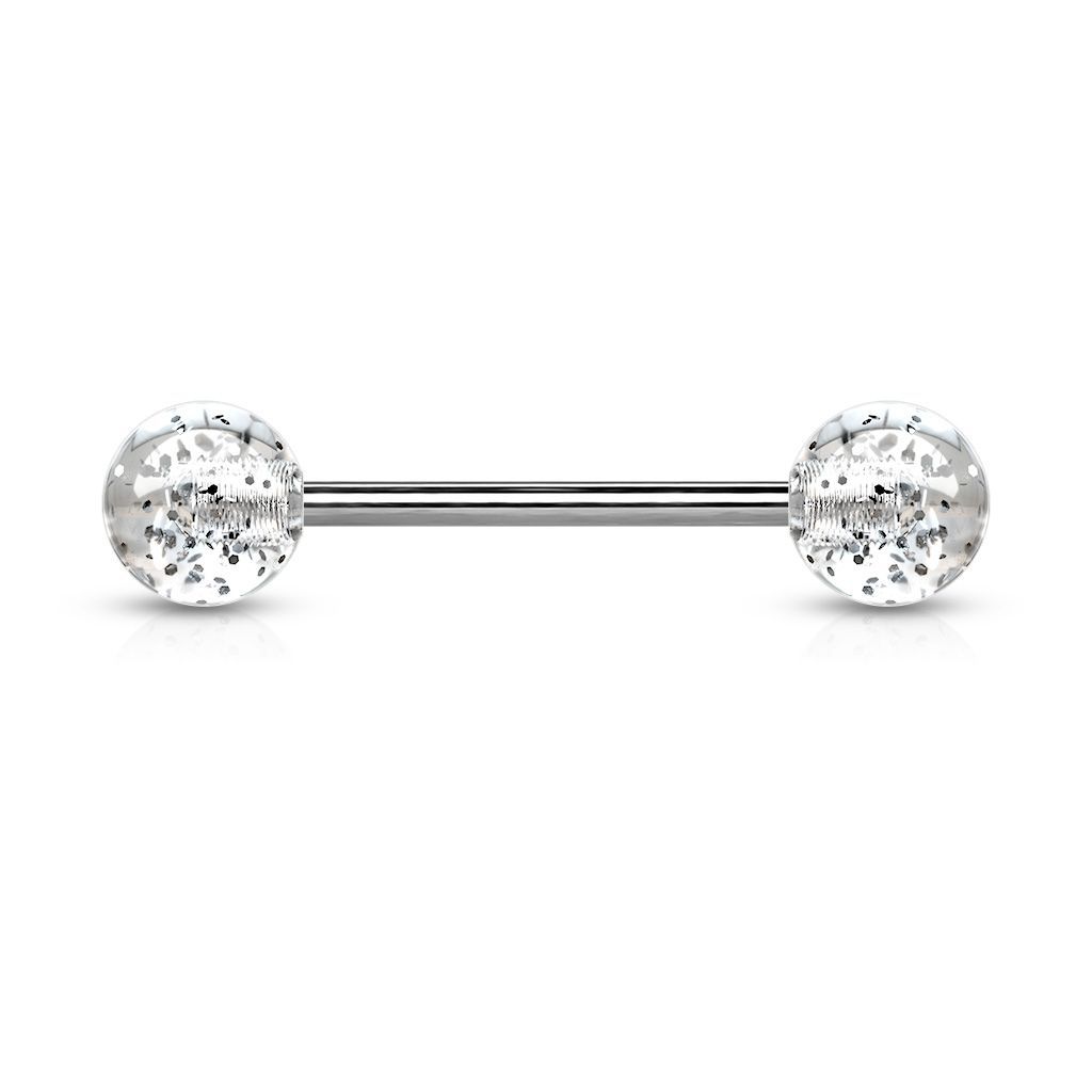 Levně S4U Piercing do jazyka akrylát (čirá) - PJ01148-C