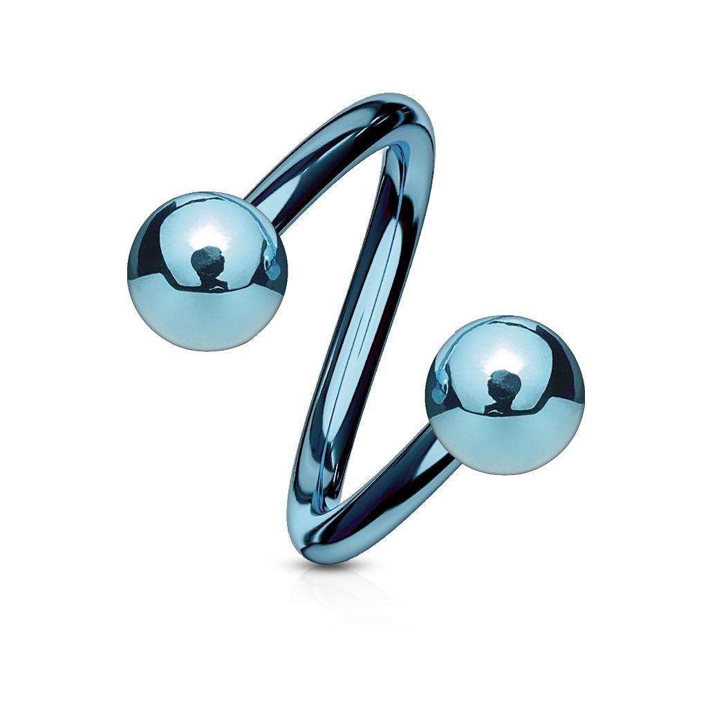 S4U Piercing spirála světle modrá (1,6 x 11 mm, 5 mm) - SP1001LB-16115