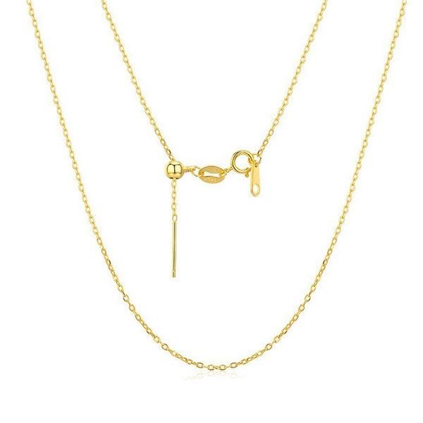 S4U Zlacený stříbrný řetízek - očkový, nastavitelná délka - AL0028-GD