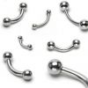 Piercing do obočí - kuličky, tl. tyčky 1,2 mm (1,2 x 6 mm, 4 mm kuličky)