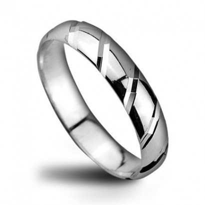 Dámský stříbrný snubní prsten, šíře 4 mm (1,42 g, 59)