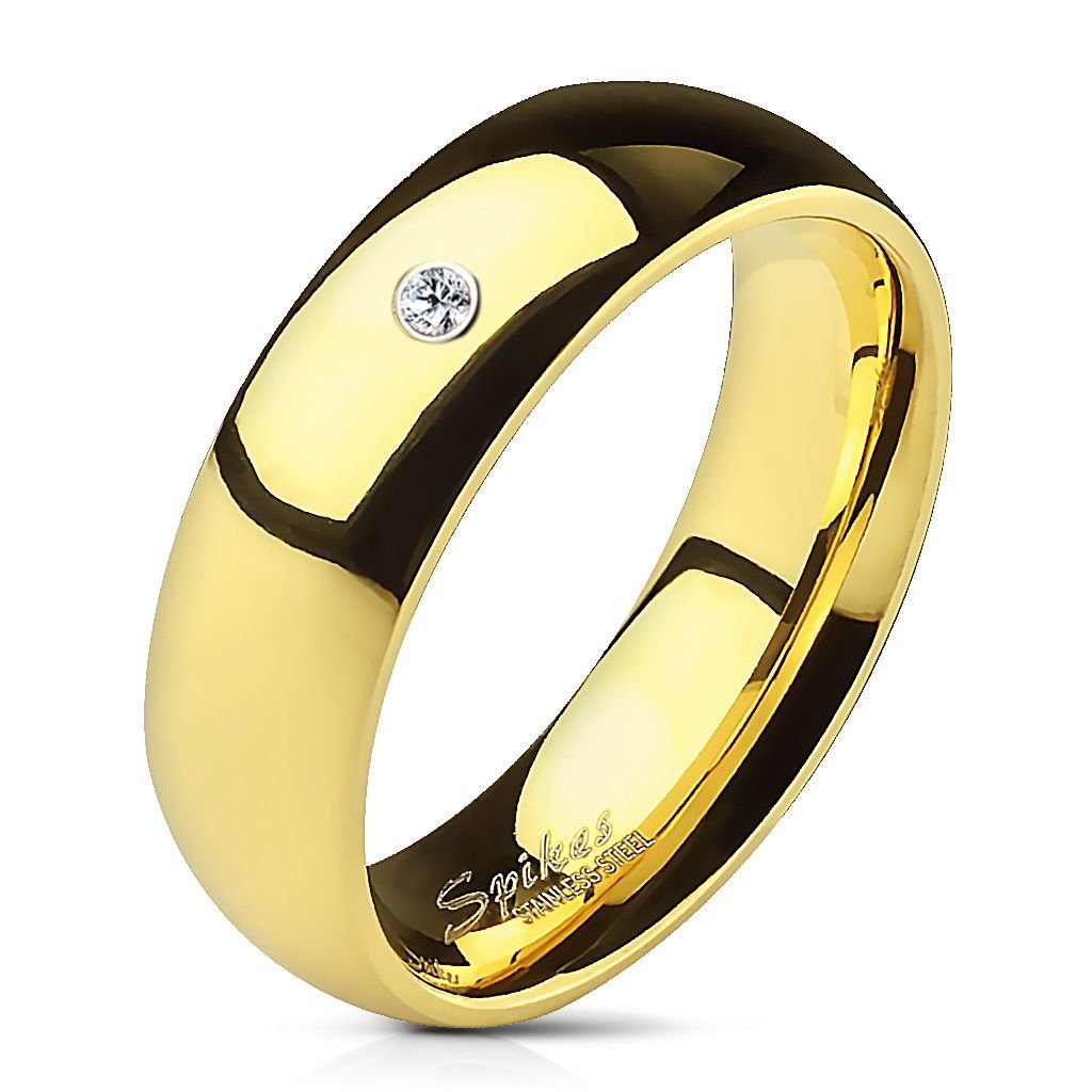 OPR1495 Dámský snubní prsten se zirkonem, šíře 6 mm (65) - OPR1495-6-Zr-65