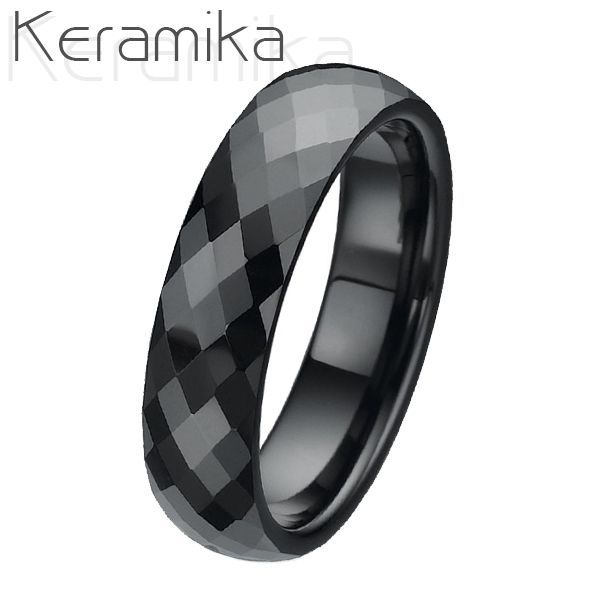 NUBIS KM1002-6 Dámský keramický snubní prsten, šíře 6 mm (60) - KM1002-6-60