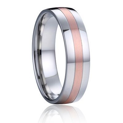 AN1034 Pánský snubní ocelový prsten (64) - AN1034-P-64