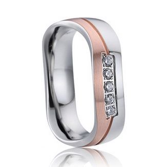 7AE AN1021 Dámský snubní prsten se zirkony (55) - AN1021-D-55