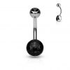 Piercing do pupíku zdobený Crystals from Swarovski® (tyrkysová)