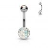 Piercing do pupíku zdobený Crystals from Swarovski® (fialová)