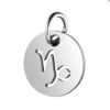 Drobný kulatý ocelový přívěsek - znamení horoskopu (býk)