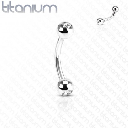 Piercing do obočí TITAN (1,2 x 10 x 3 mm)