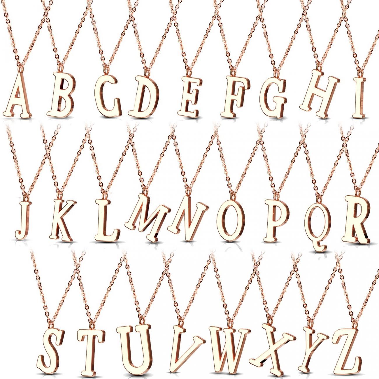 Levně S4U Zlacený ocelový řetízek s přívěškem iniciála O - OPD0231-O