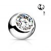 Náhradní kulička chirurgická ocel se zirkonem 1,6 x 6 mm (černá)