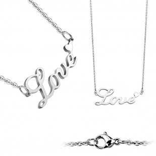 Ocelový náhrdelník ”Love”