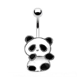 S4U Pohyblivý piercing do pupíku panda - WP01067